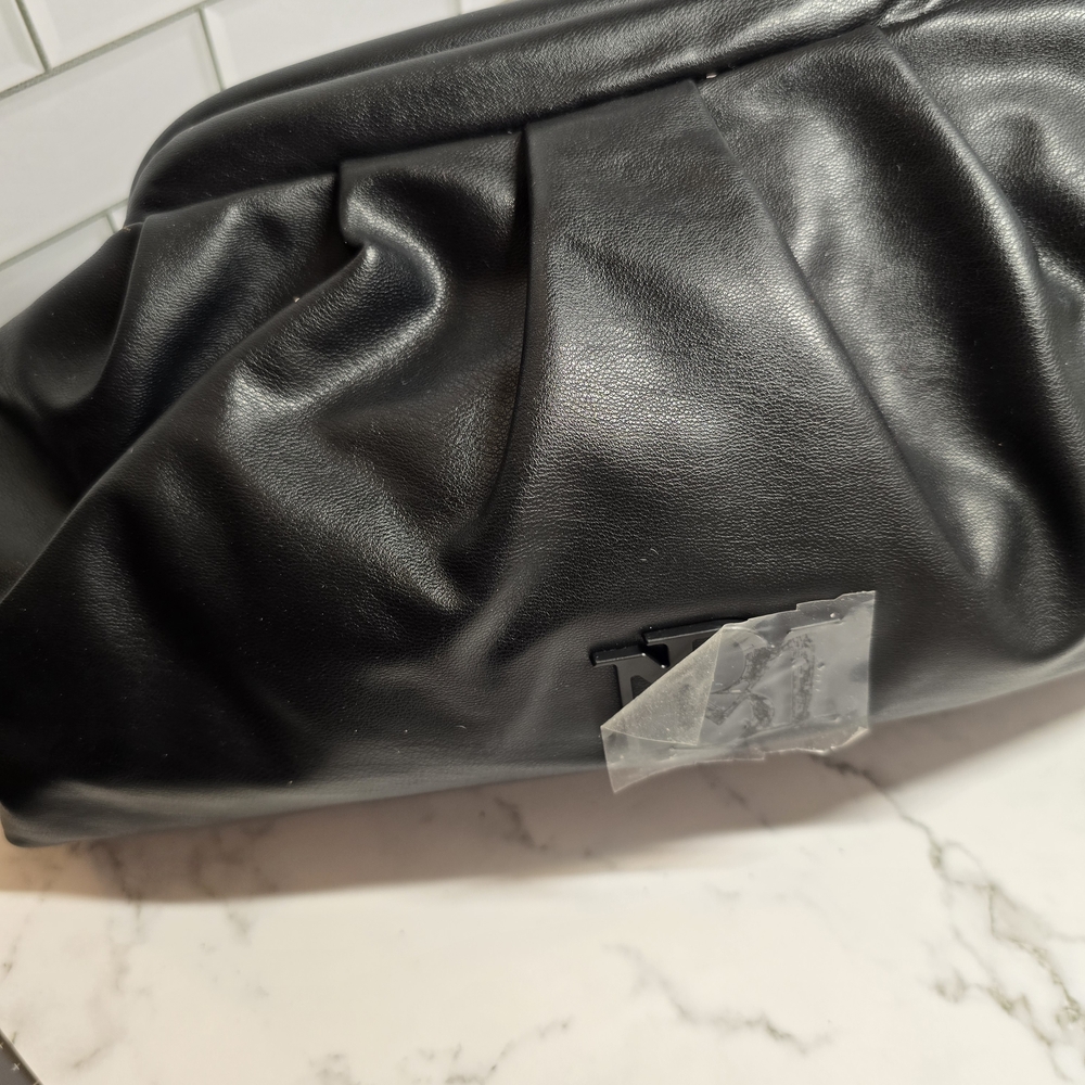 NWT Badgley Mischka Black Leather Satchel